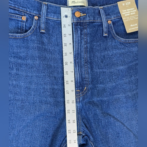Madewell The Perfect Vintage Flare Crop Jean 32T - Picture 7 of 9